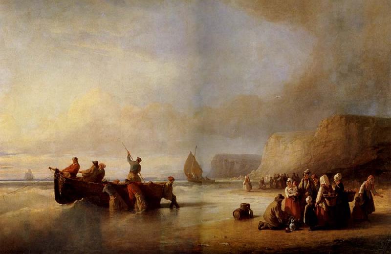 Delacroix Auguste Depart pour la peche Sweden oil painting art